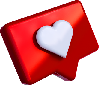 notification love icon 3d